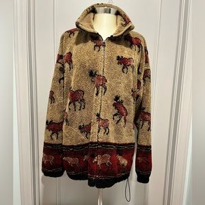 Vintage Natural Reflections MOOSE Full Zip Sherpa